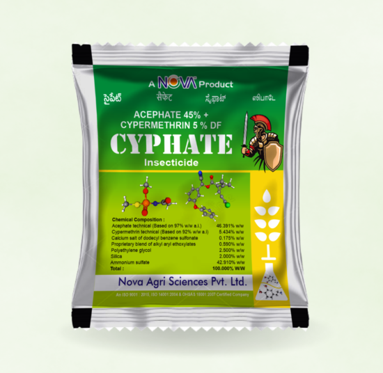 Cyphate (Acephate 45% + Cypermethrin 5% DF)