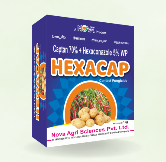 Hexacap (Captan 70% + Hexaconazole 5% WP)